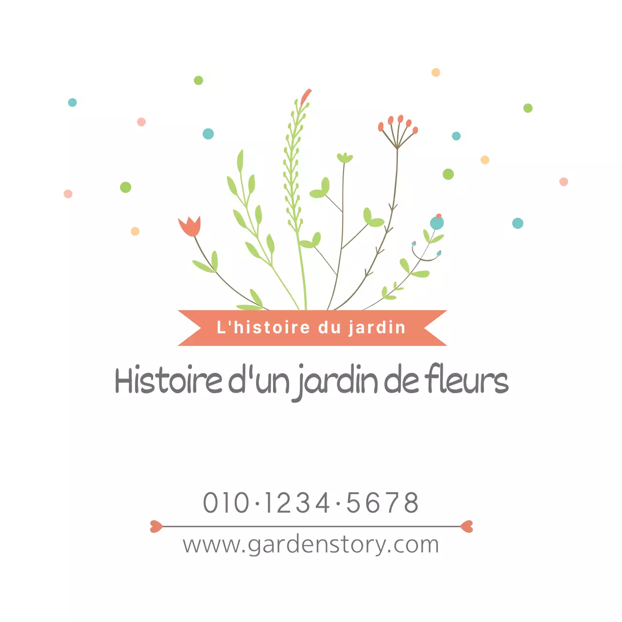 Histoire d'un jardin de fleurs