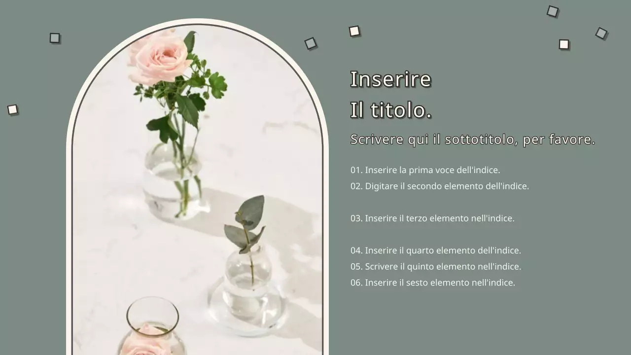 Presentazione vintage in cachi e crema