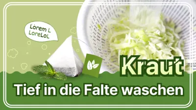 Kohlwaschmotiv mit olivfarbener Symbolik