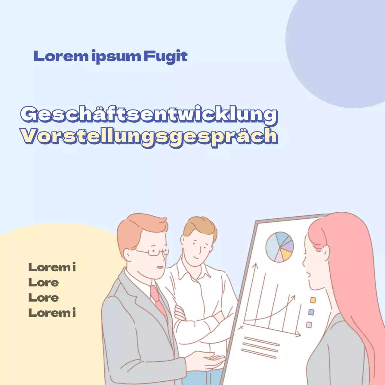 Modernes Recruiting in Hellblau und Gelb