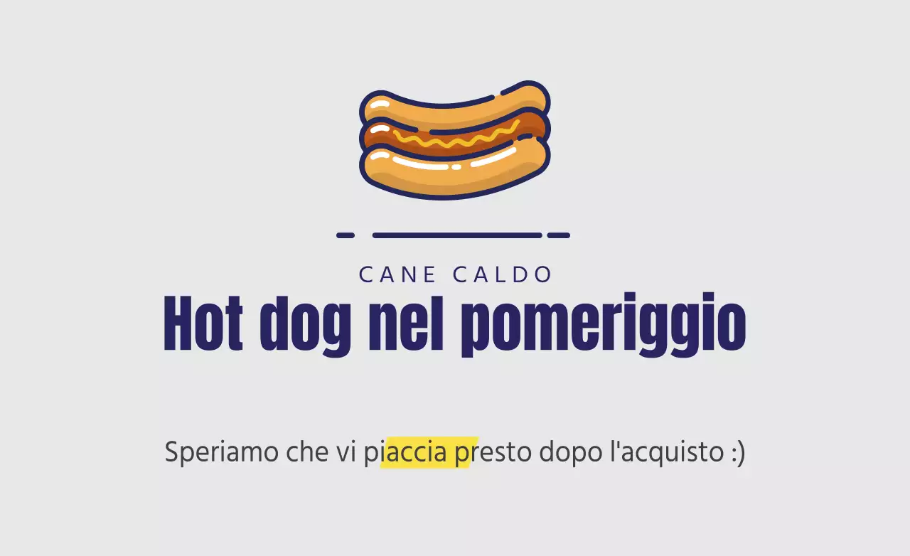 Hot dog nel pomeriggio