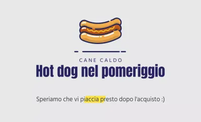 Hot dog nel pomeriggio