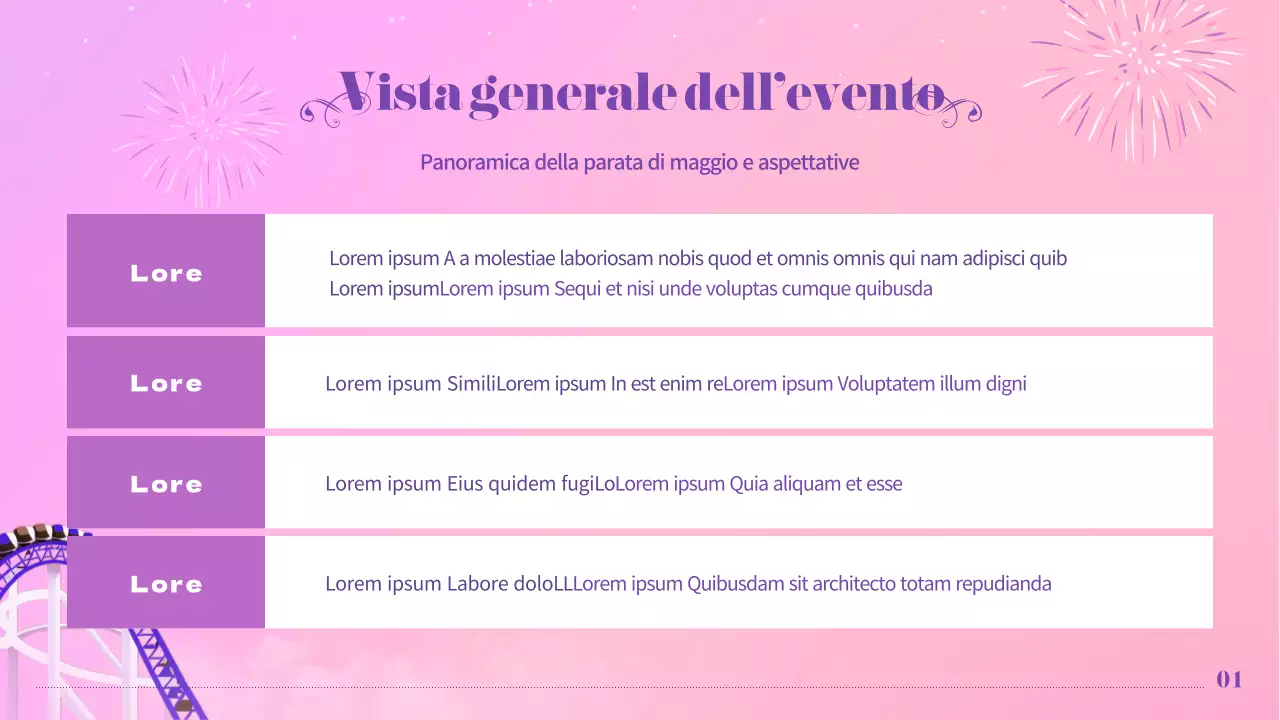 Organizzatore di eventi per la parata del parco divertimenti in colori pastello