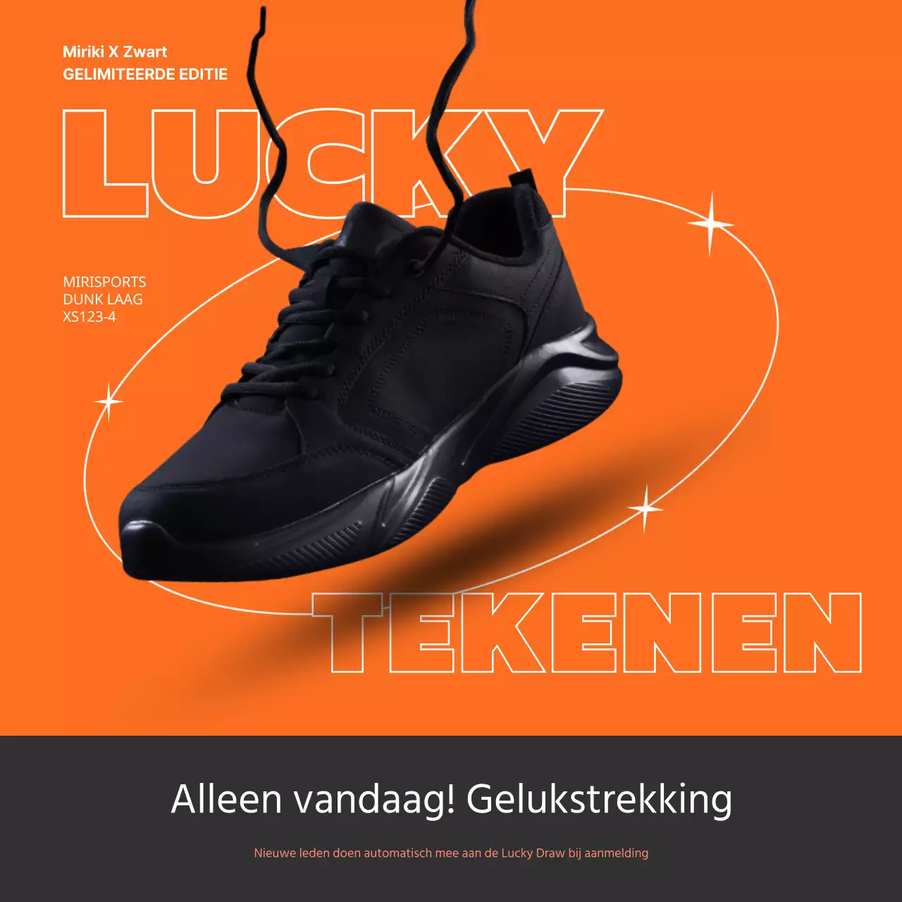 Oranje Simpel Evenement Gelukstrekking Social Media