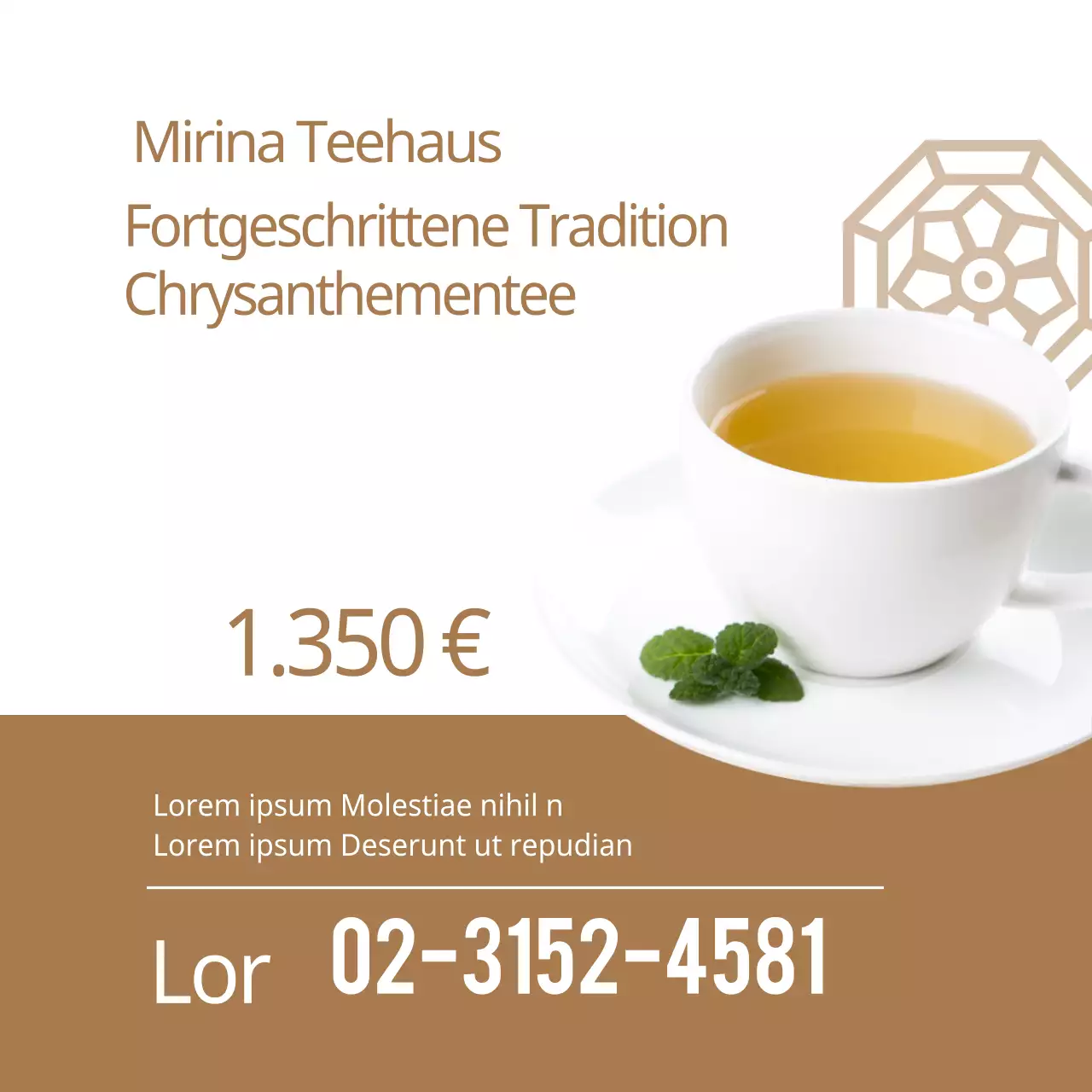 Traditioneller Luxus-Chrysanthementee