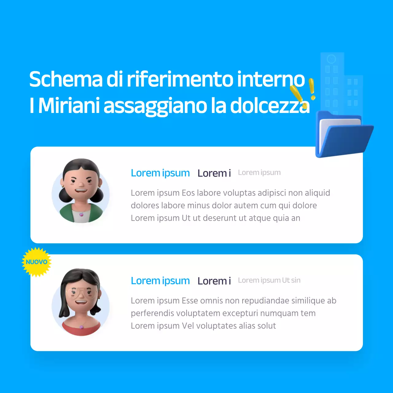 Illustrazione 3D blu di uno schema di referral interno