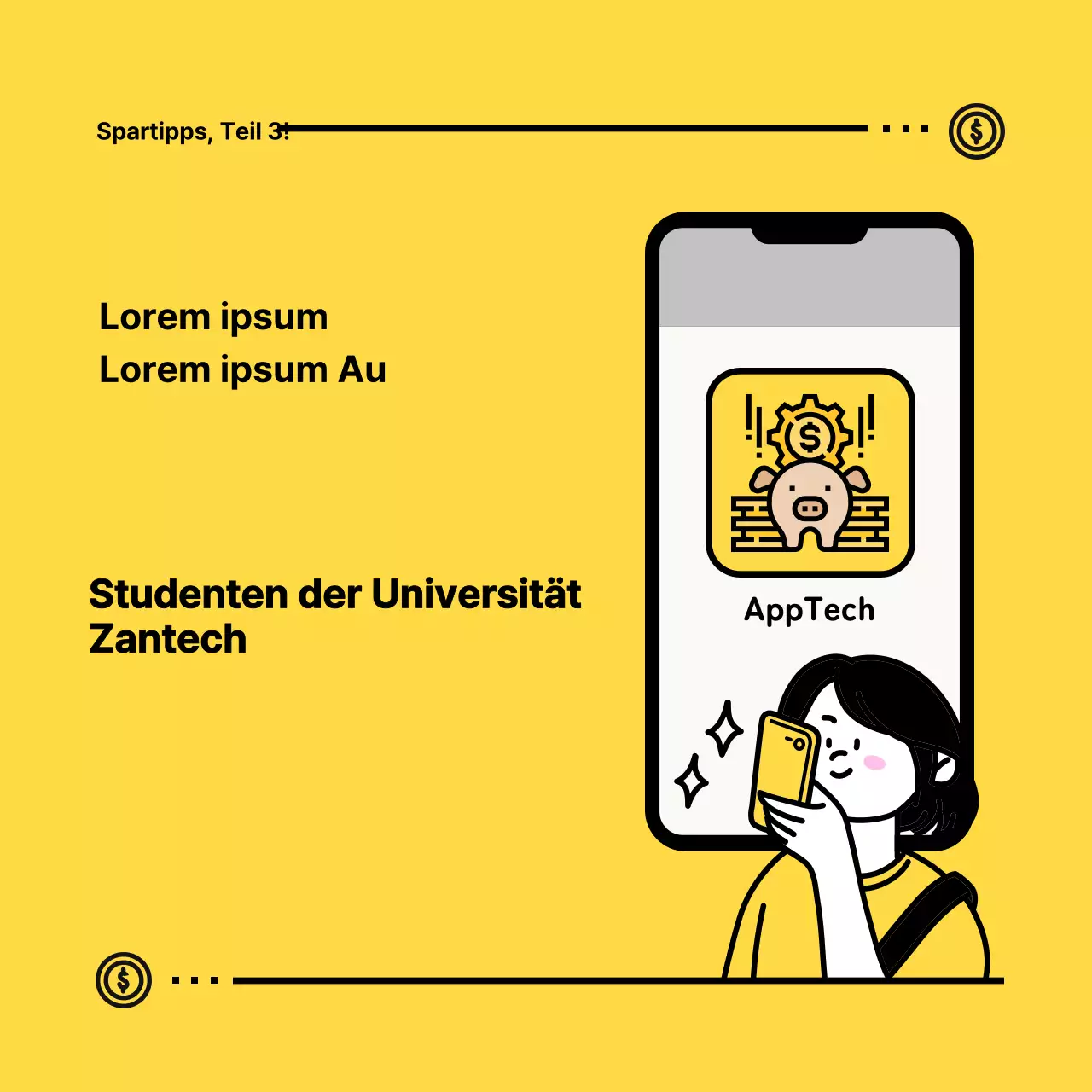 T-Shirts für College-Studenten mit niedlichen gelben Illustrationen