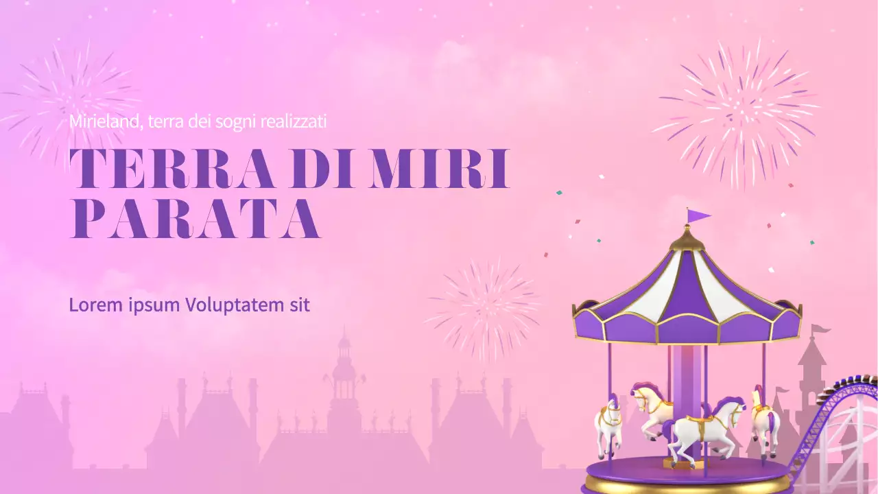 Organizzatore di eventi per la parata del parco divertimenti in colori pastello