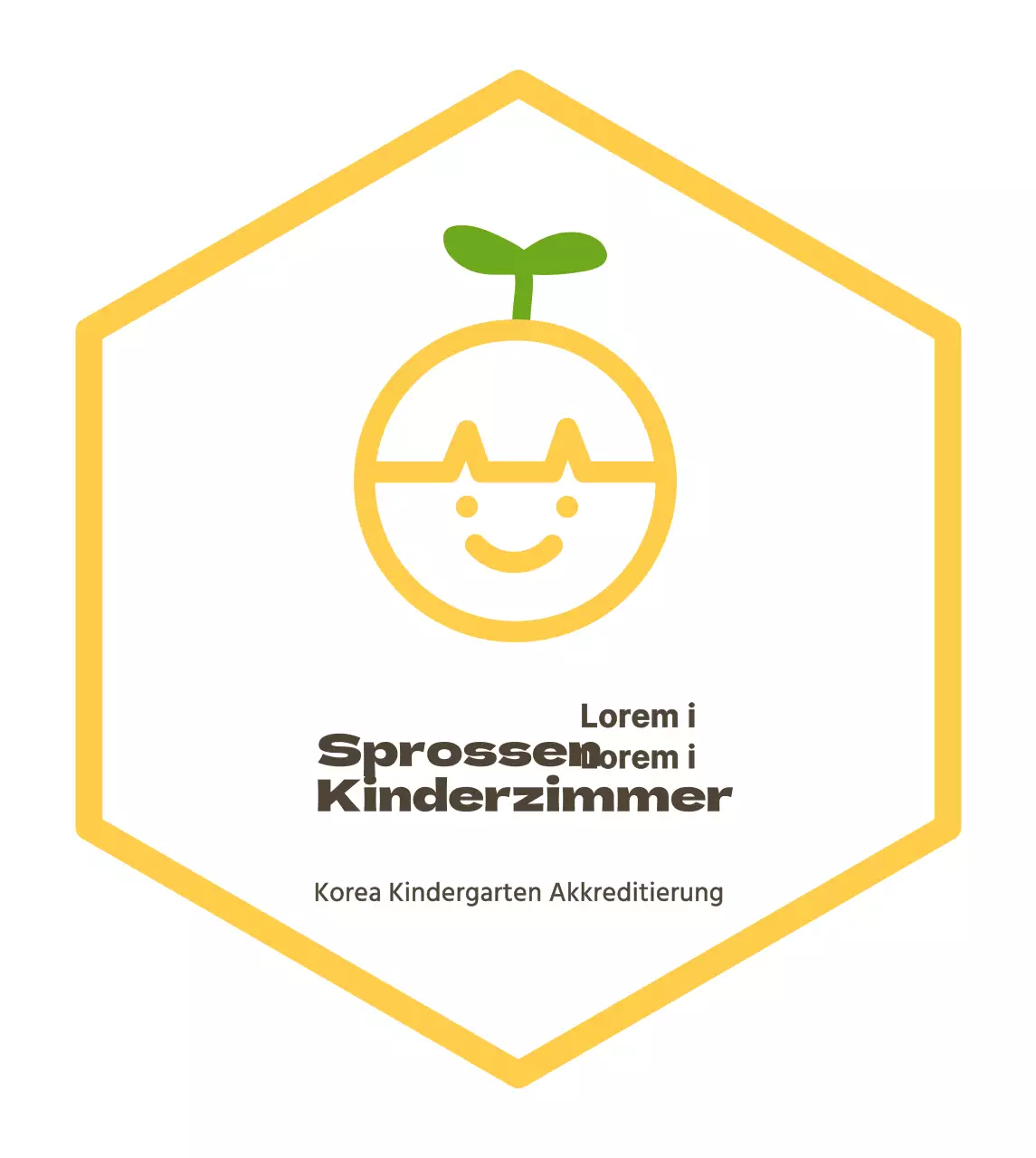 Einfaches niedliches illustriertes Kinderzimmerschild