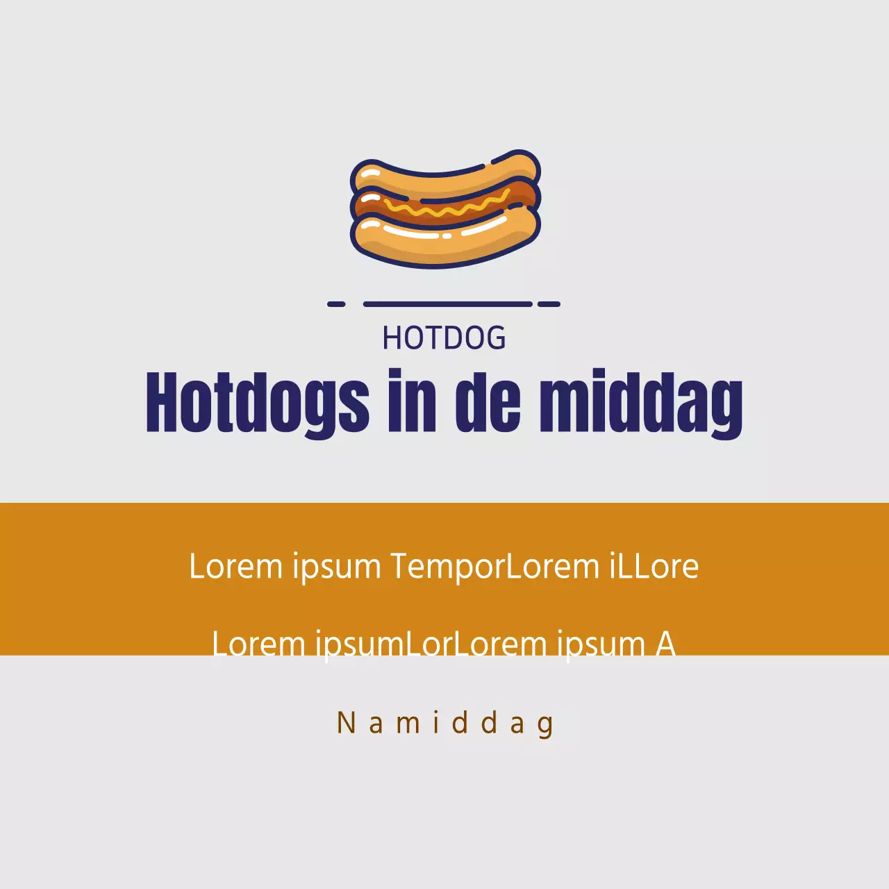 Hotdogs in de middag