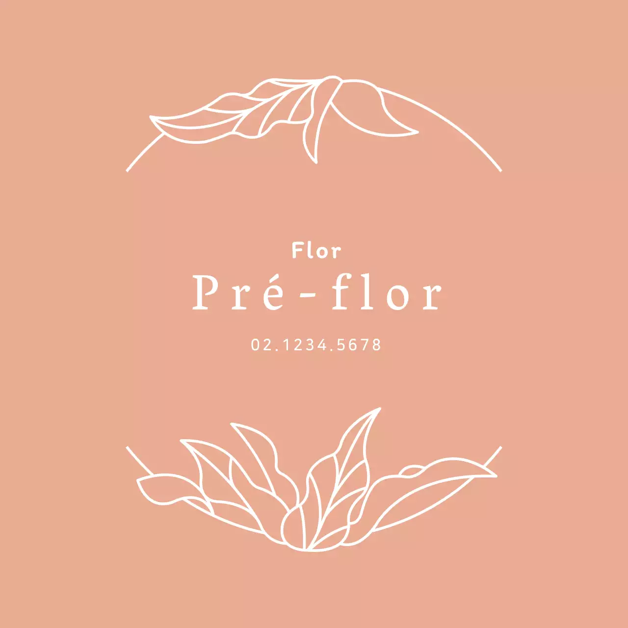 Sinal de loja de flores com ilustração floral luxuosa em ouro rosa