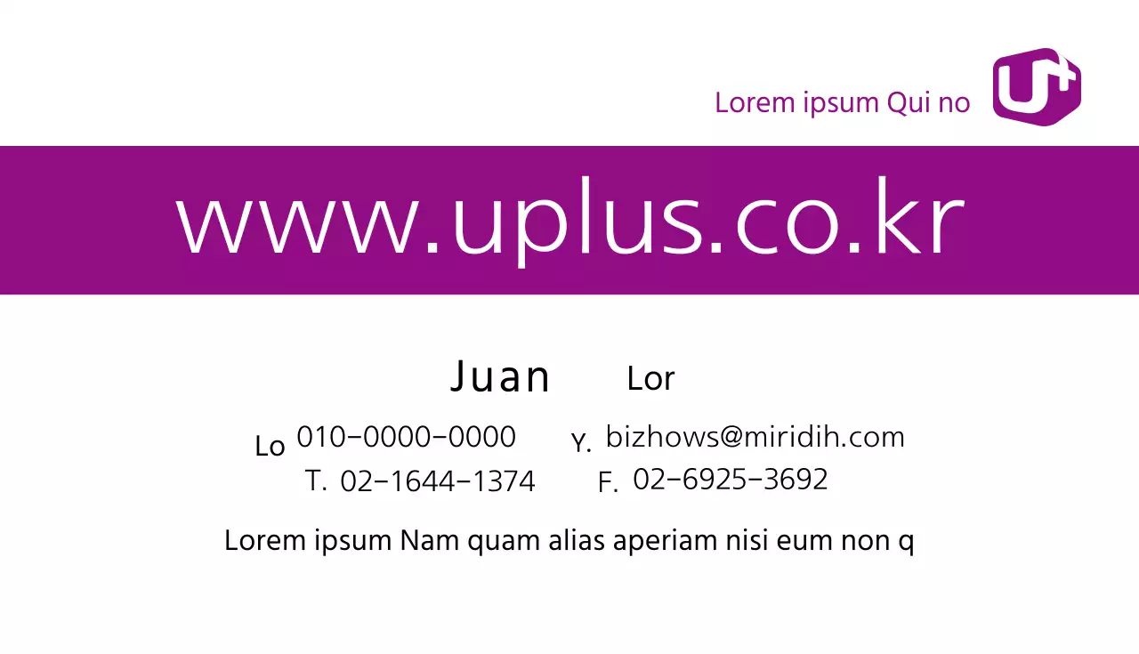 Tarjeta de visita sencilla con elementos en tonos azules