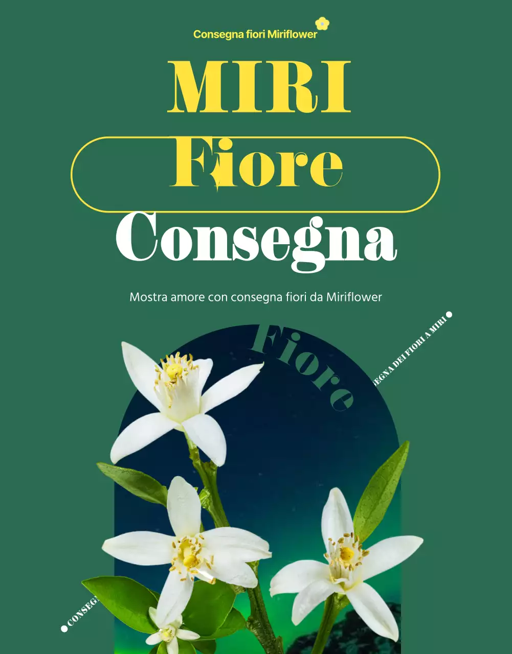 Vi presentiamo il classico servizio di consegna fiori verde e giallo