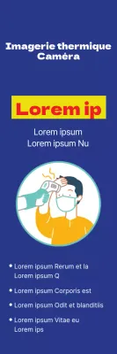 Instructions de mesure de la température bleues et faciles à lire