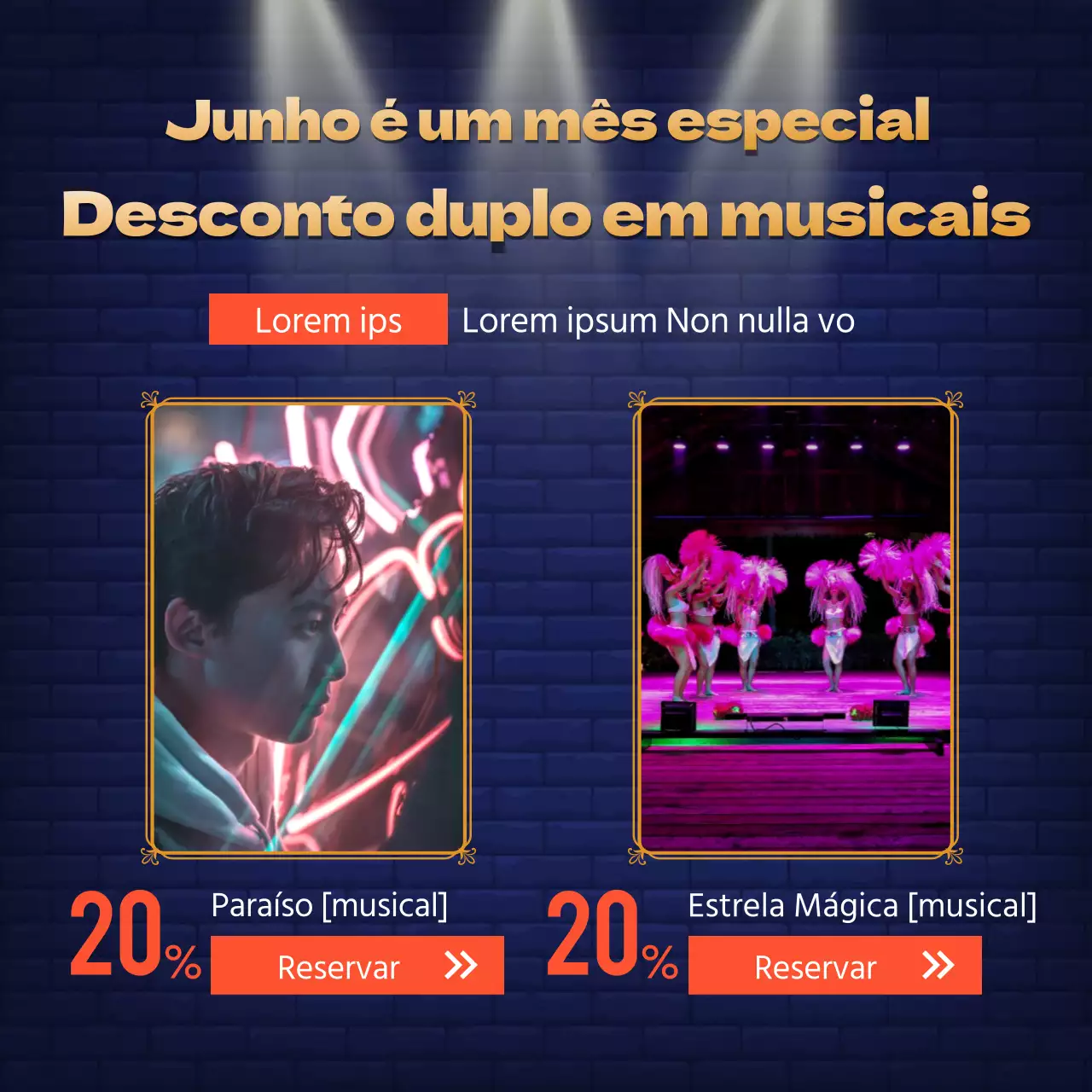 Promoção de descontos musicais com cartazes de sodomia
