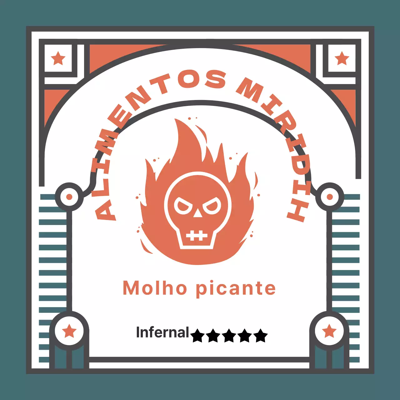 Autocolantes coloridos vintage com molho picante