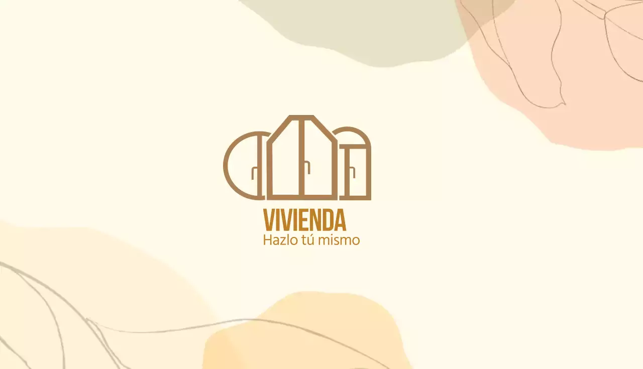 Amarillo beige ilustración logotipo arte escuela tarjeta de visita