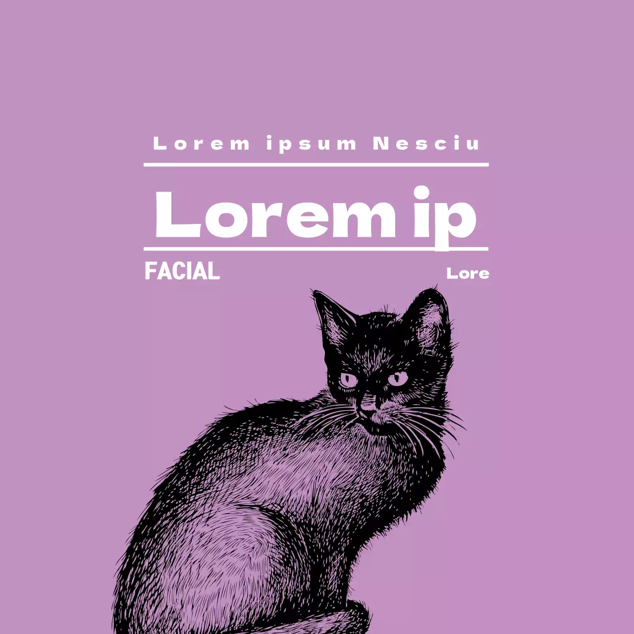 Etiquetas ilustradas moradas para tiendas de mascotas