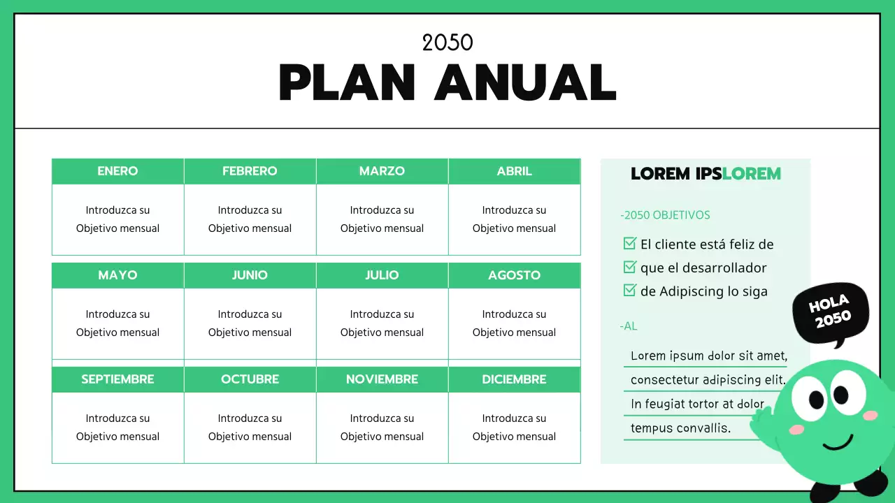 Business GoodNotes con líneas negras color menta