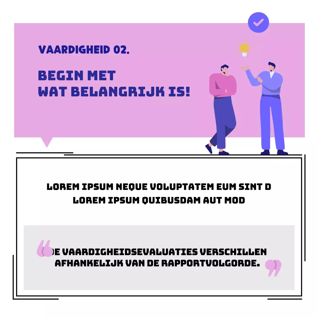 Blauw en roze work life cardnews