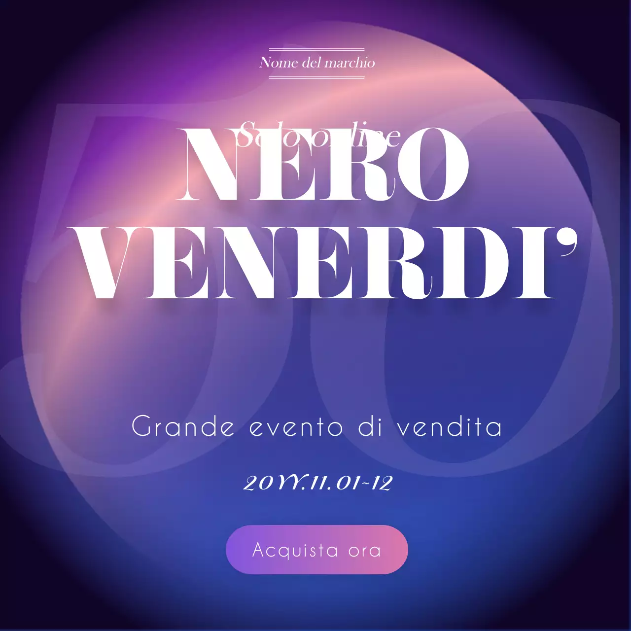 Tema del Black Friday in nero e viola