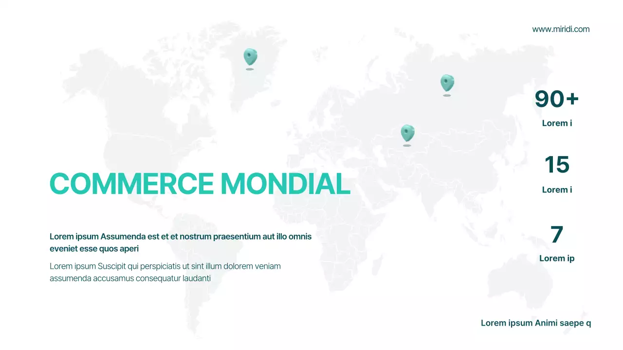 Prospectus d'une société de courtage géométrique, menthe et blanc