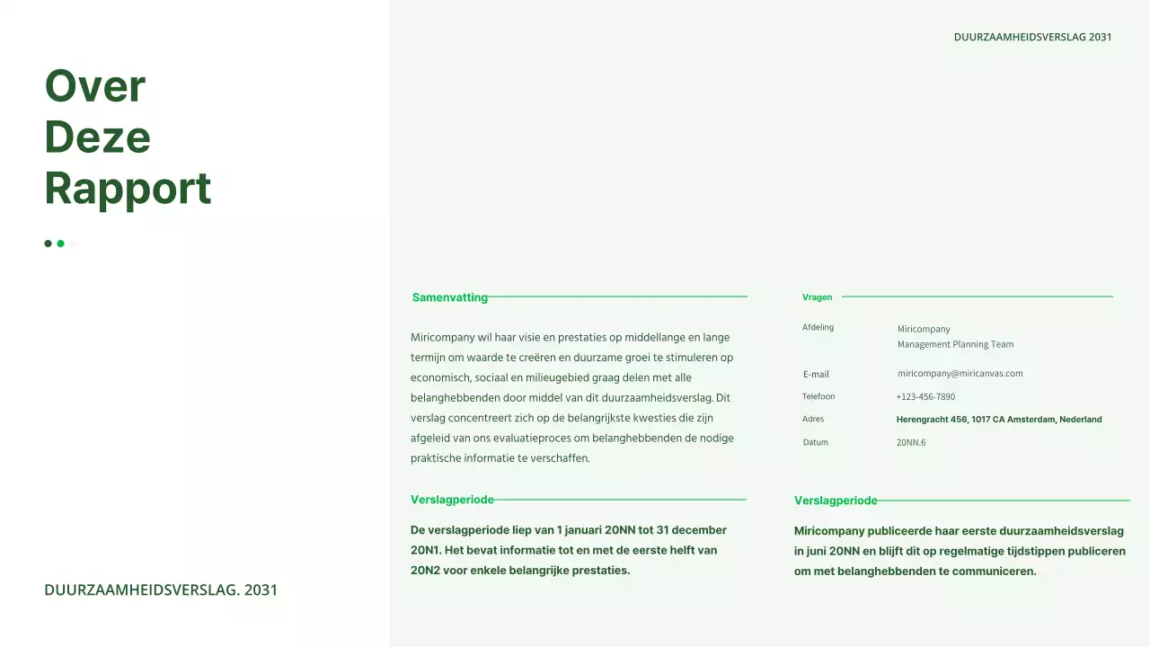 Ecoconcept's ESG-rapport in het groen