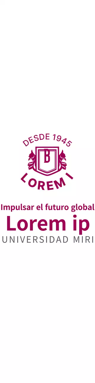 Concepto sencillo con un logotipo universitario de color vino