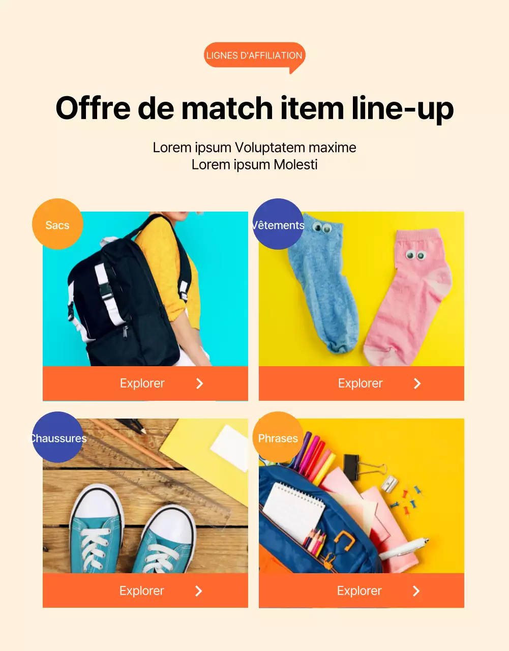 Illustration kitsch orange pour les bénéfices