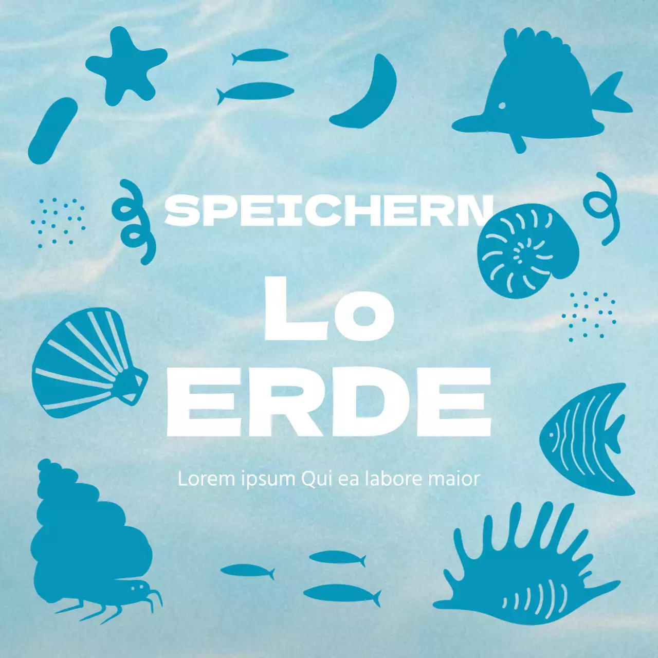 Eine hübsche, hellblaue Werbeaktion der Umweltorganisation