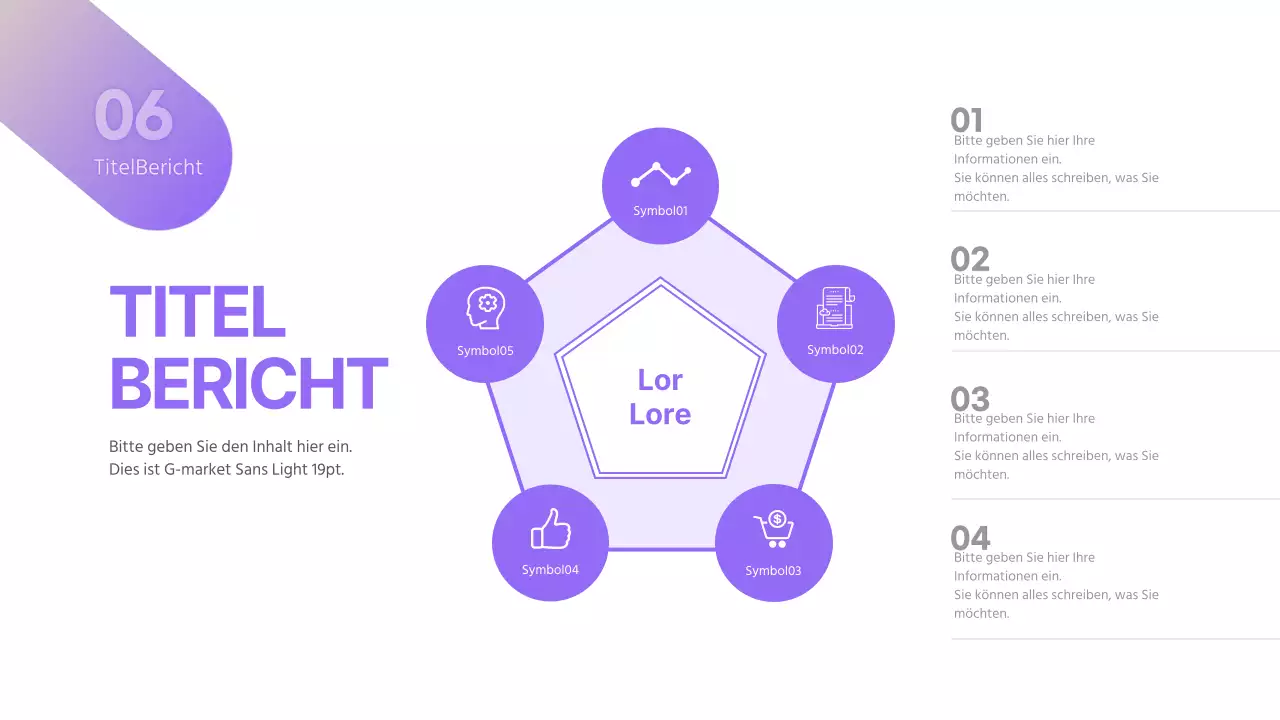 Lila Gelb Einfaches Konzept Businessplan