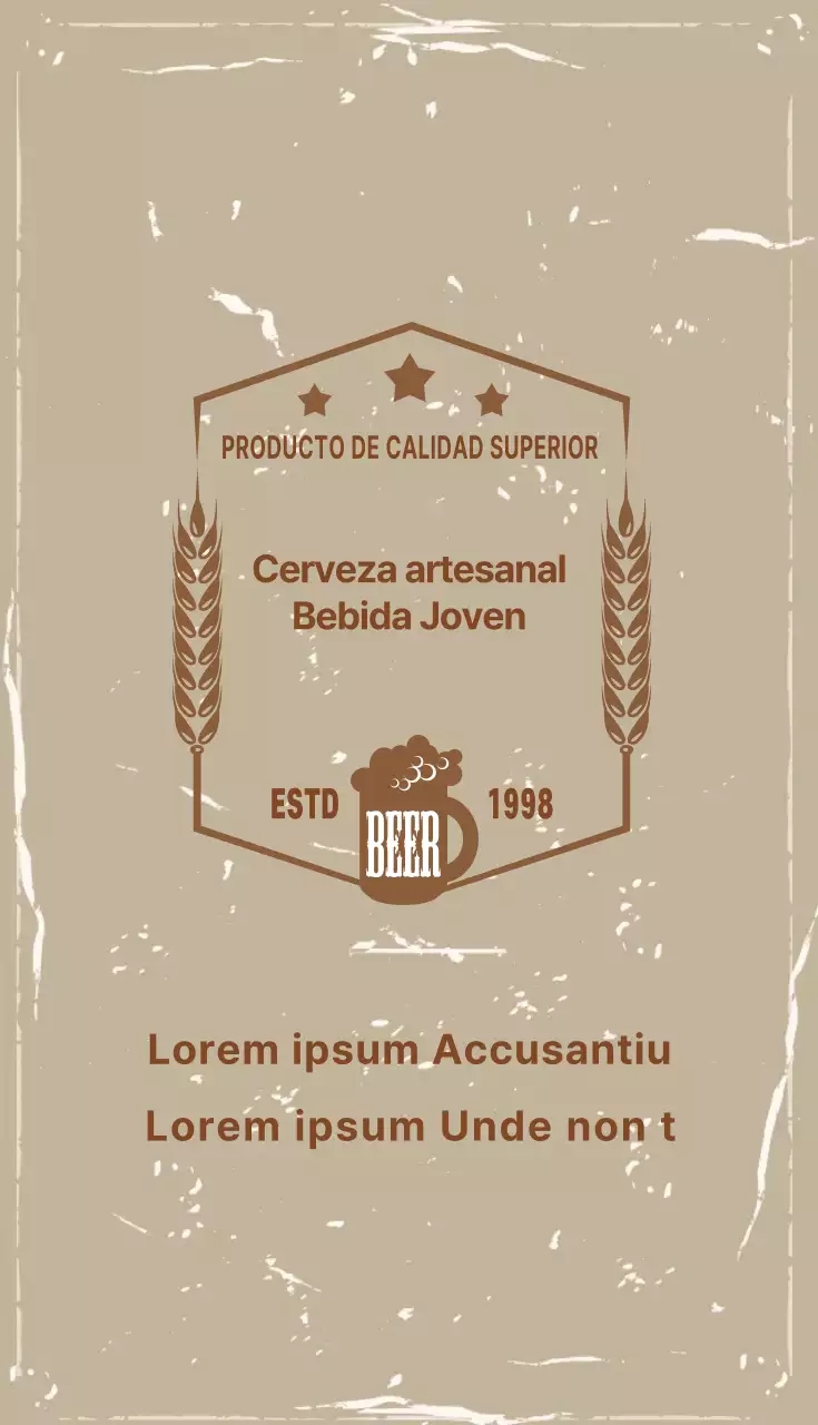 Beige marfil ilustración logotipo bar tarjeta de visita