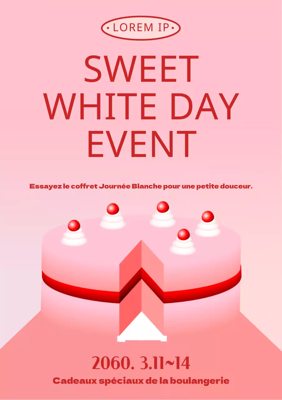 Pink Cake Point's White Day Event (événement de la journée blanche)