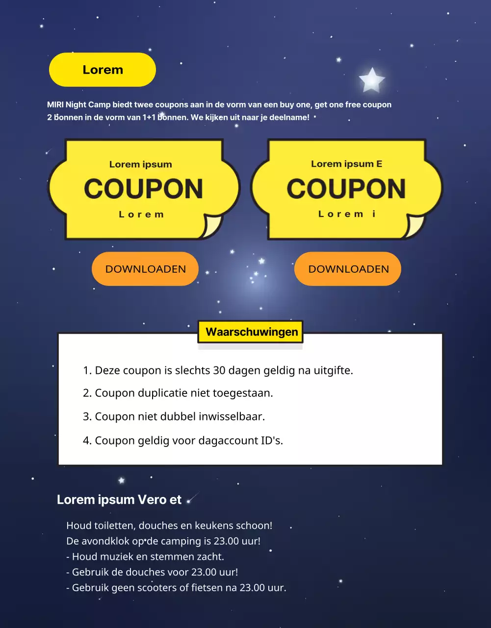 Kamp CardNews in de regenboog