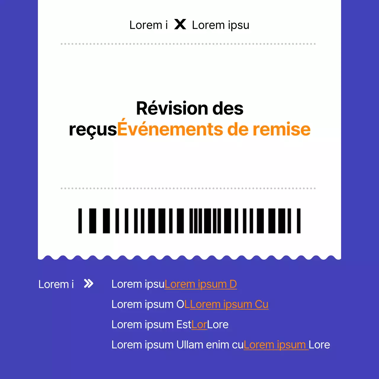 Annonce d'un événement de remise d'examens de base en bleu et blanc