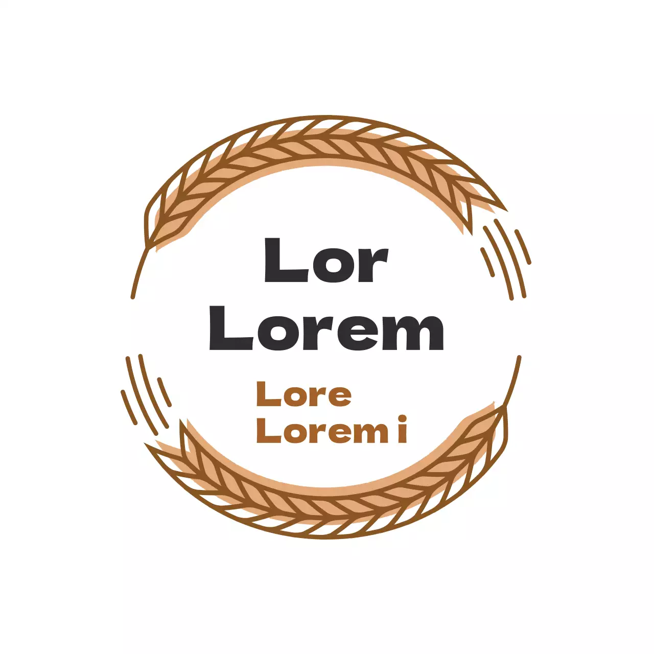 Illustrazione marrone etichetta pulita ristorante panificio