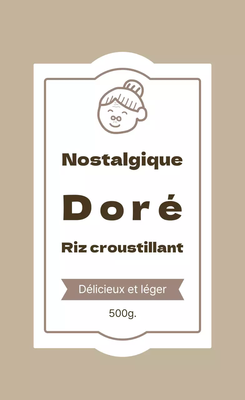 Beige Vintage Nurungi Label