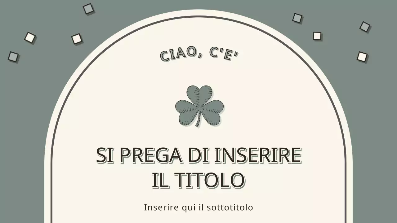 Presentazione vintage in cachi e crema