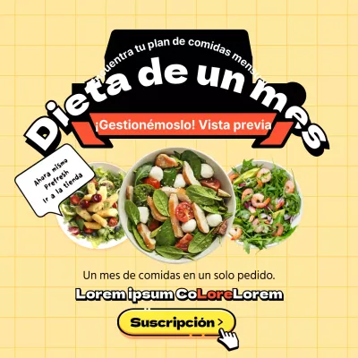 Suscríbase al plan de comidas de la Dieta Amarilla