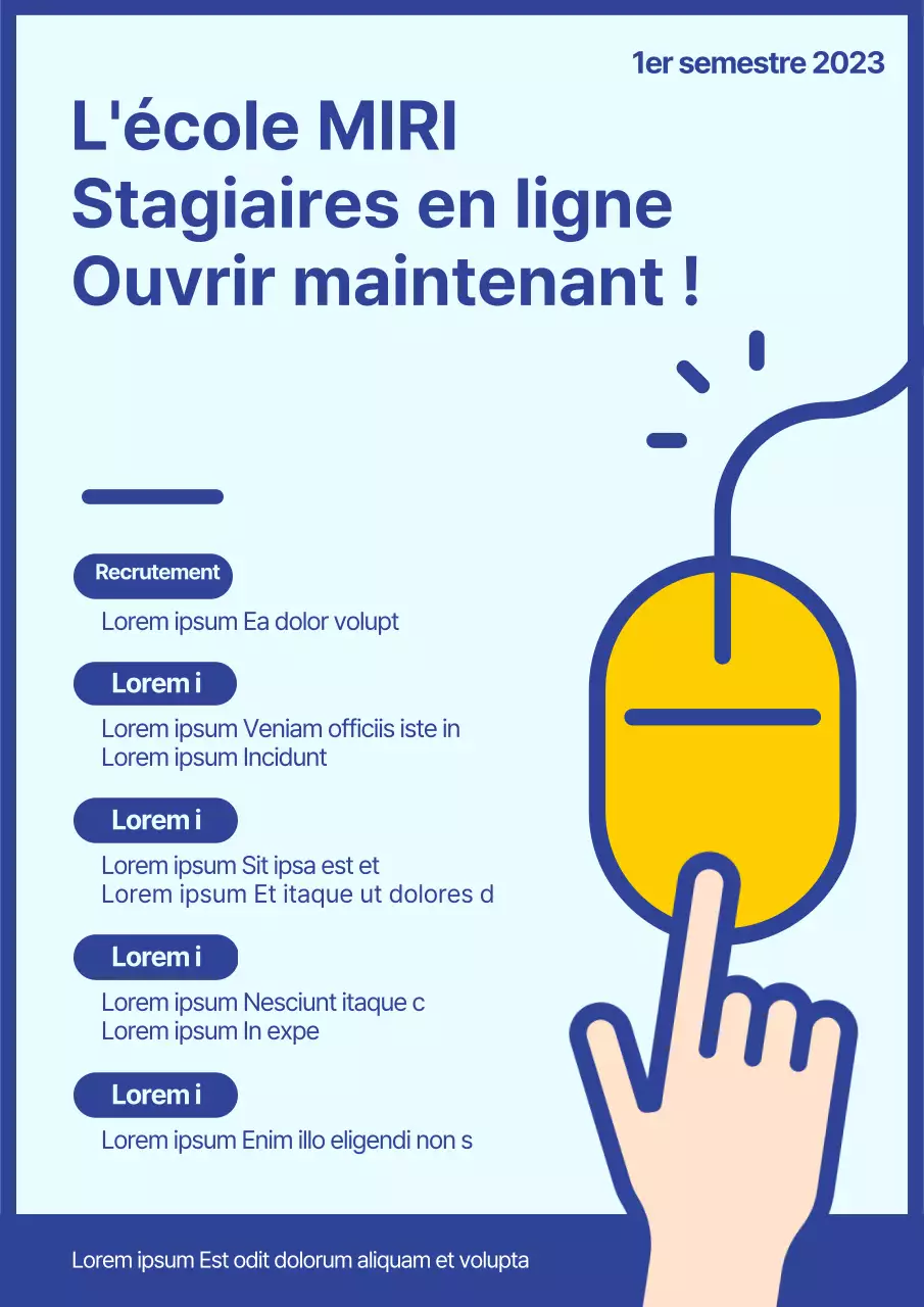 Affiches de recrutement en ligne