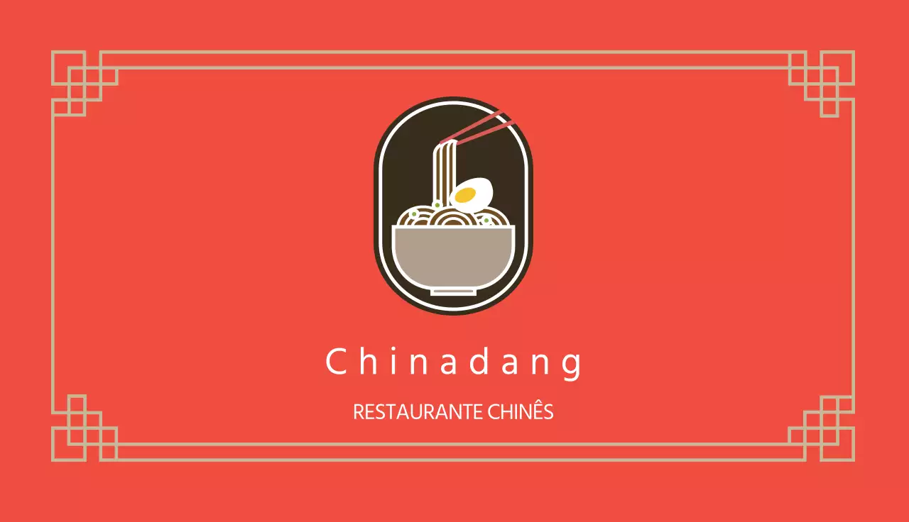 Cartões de visita de restaurante chinês
