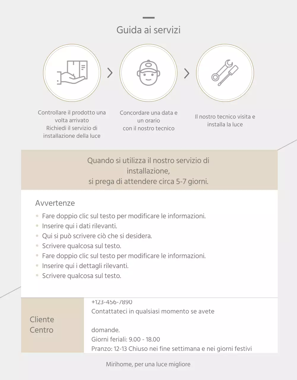 Pagina di dettaglio della lampadina semplice grigia per interni