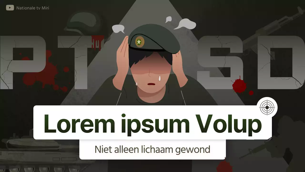 Khaki illustratie Veteranen Maand PTSD YouTube thumbnail