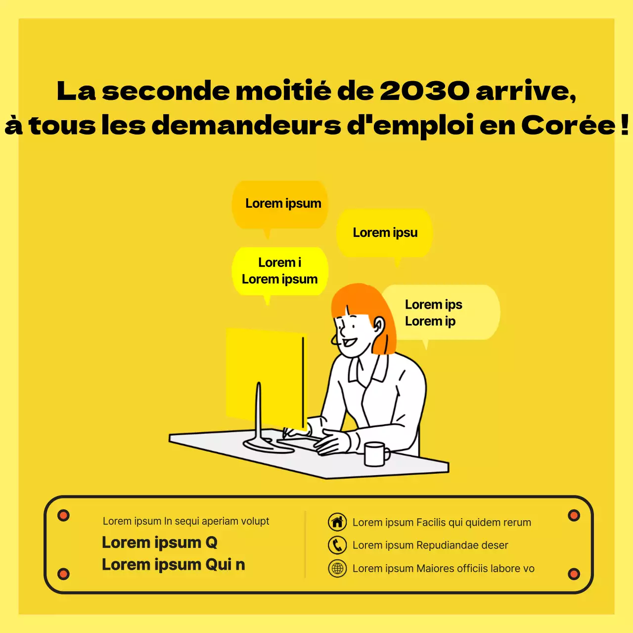 Annoncer et réserver des salles d'étude pour les entretiens en face à face (jaune et blanc)