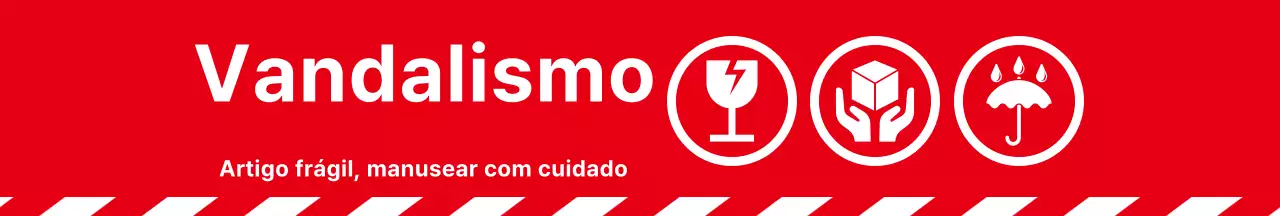Ícone vermelho simples vandalismo
