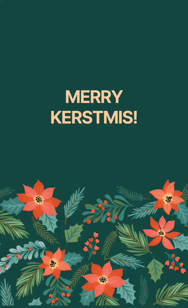 Groen geïllustreerd doodle kerstlabel