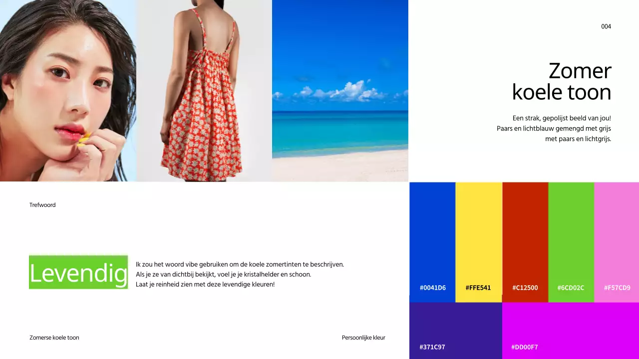 Een regenboog van persoonlijke kleuren voor presentaties