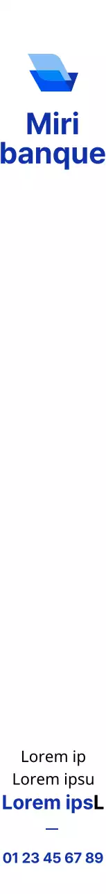 Pour la promotion d'une banque avec un logo bleu et noir