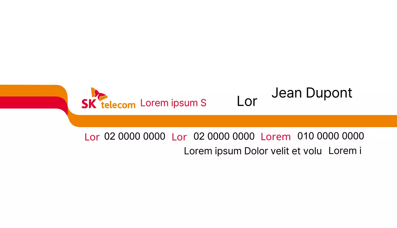 Carte de visite simple en violet et rouge