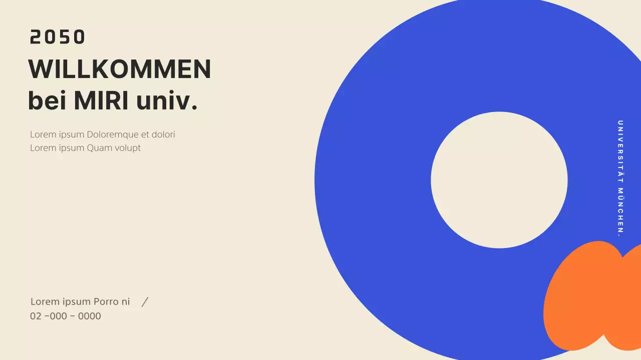 Eine Orientierungspräsentation mit trendigem Design, akzentuiert mit kräftigen Farben.